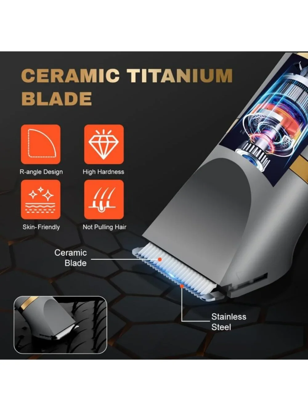 3-in-1 Body Hair Trimmer & Pubic Shaver, Waterproof Electric Razor with LED